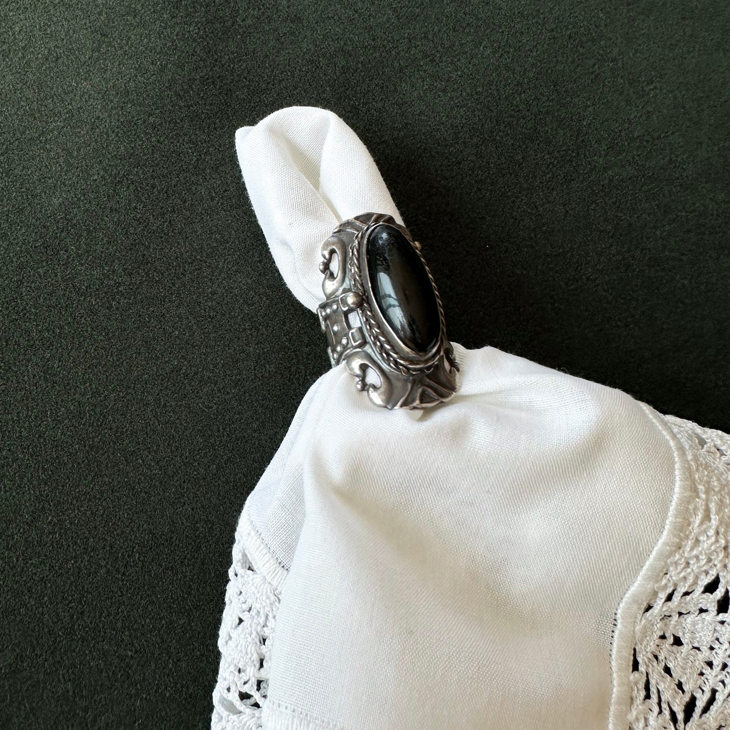 Lot 168: Silver Locket Ring
