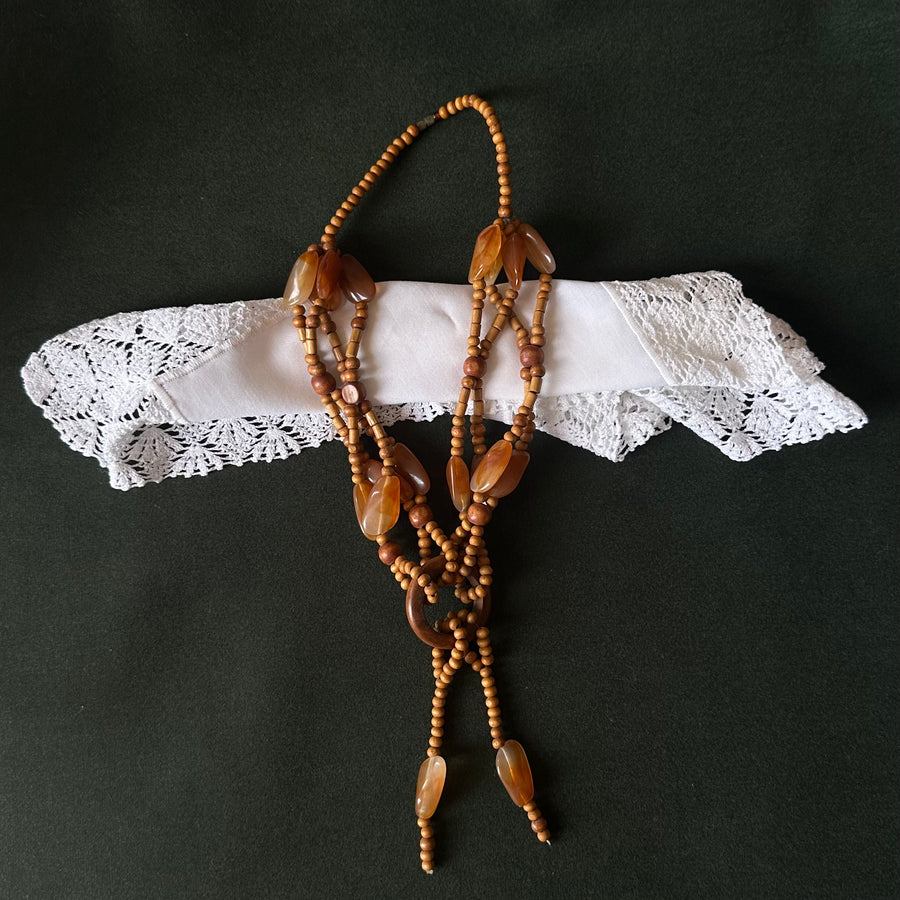 Lot 182: Vintage Wood Necklace