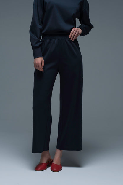 60s Pants in Deep Blue Silky Cotton