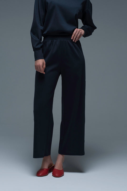 60s Pants in Deep Blue Silky Cotton