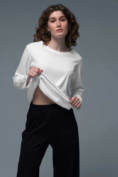 60s Pants in Black Silky Cotton