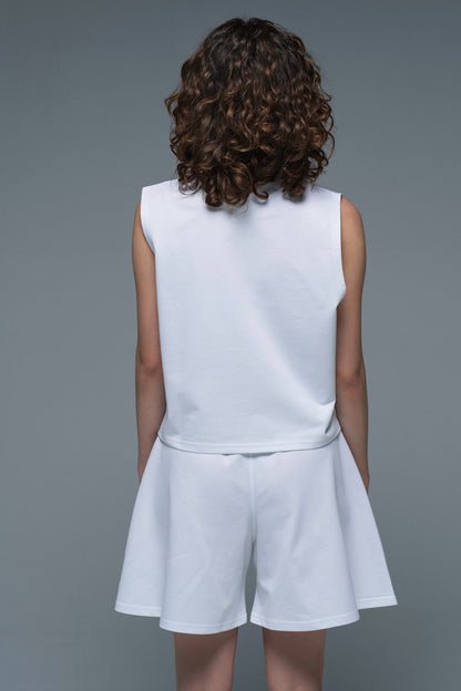 'Drop Shot' Top in White