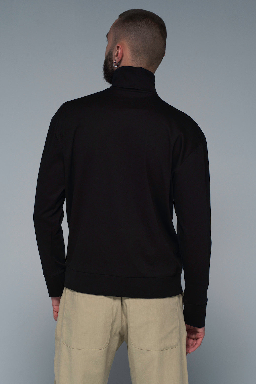 Men’s Badloner in Black Silky Cotton