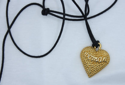 "Woman" Heart Pendant